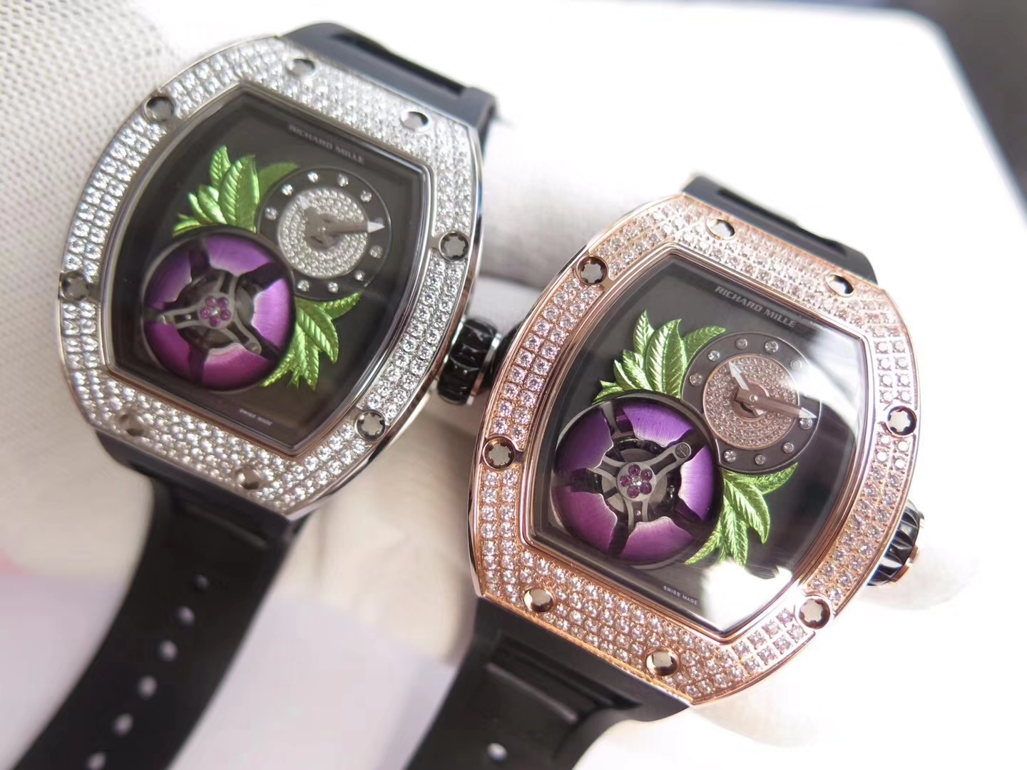 【RM一比一超A高仿手表】 Richard Miller 女士系列RM 19-02 TOURBILLON FLEUR飞行 Tourbillon  wrist watch  wrist watch  / RM 019