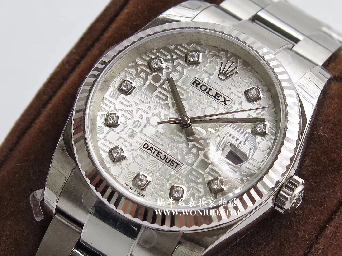 【DJ一比一超A高仿手表】 Rolex   Datejust 系列116238 钻石时标 花纹表盘女士 wrist watch  / R086