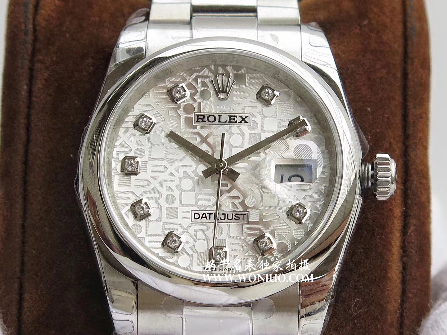 【DJ一比一超A高仿手表】 Rolex   Datejust 系列116238 钻石时标 花纹表盘女士 wrist watch  / R086