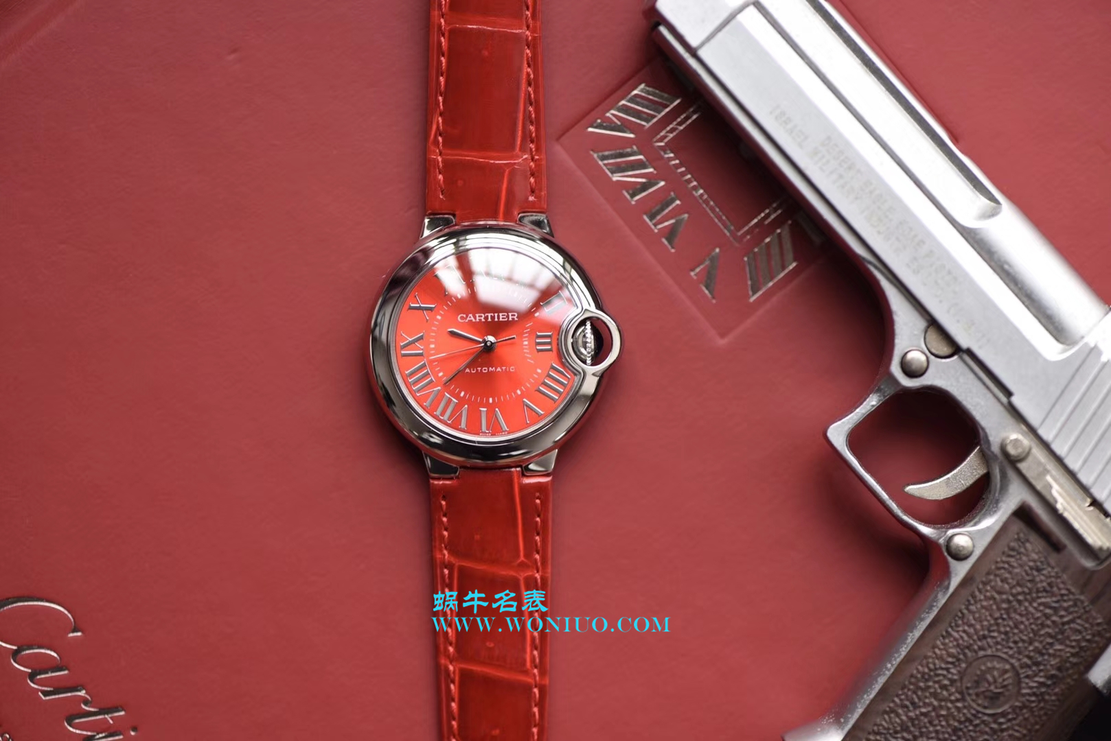 【V6一比一超A高仿手表】 Cartier  蓝气球系列WSBB0022女士33毫米机械中国红特别版 wrist watch  / K147