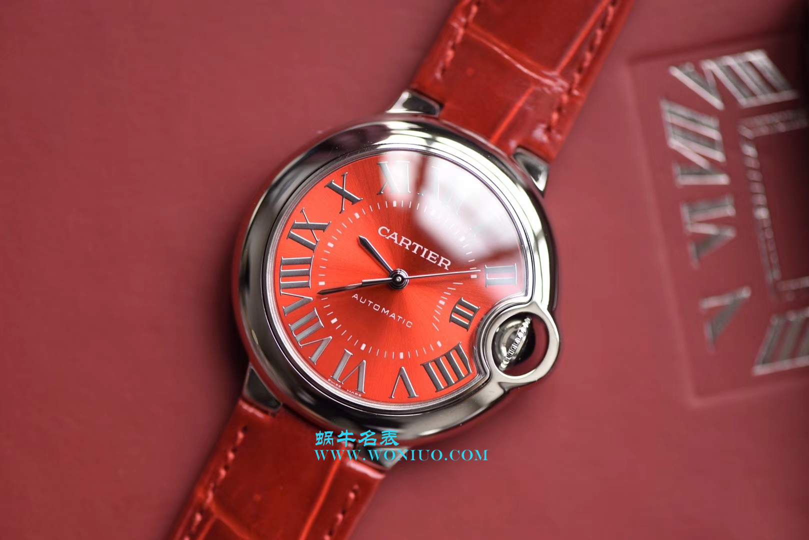 【V6一比一超A高仿手表】 Cartier  蓝气球系列WSBB0022女士33毫米机械中国红特别版 wrist watch  / K147