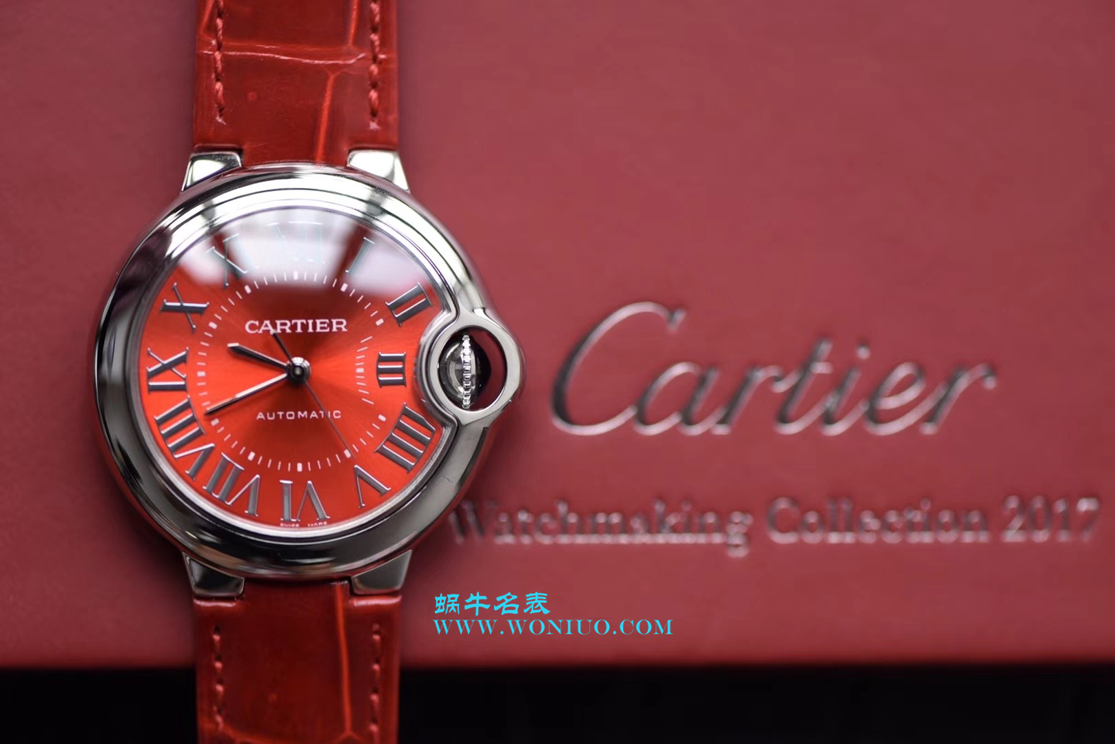 【V6一比一超A高仿手表】 Cartier  蓝气球系列WSBB0022女士33毫米机械中国红特别版 wrist watch  / K147