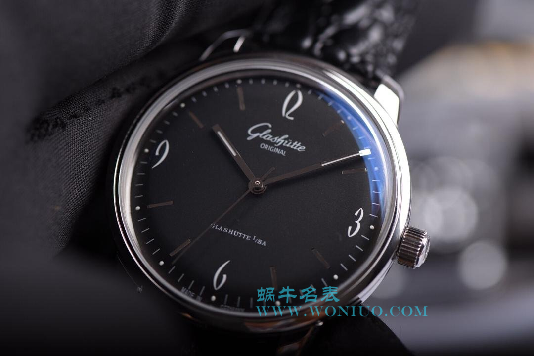 【YL Factory 出品】glashuette original原创20世纪复古系列1-39-52-04-02-04机械 wrist watch 《黑面》 / GLA021