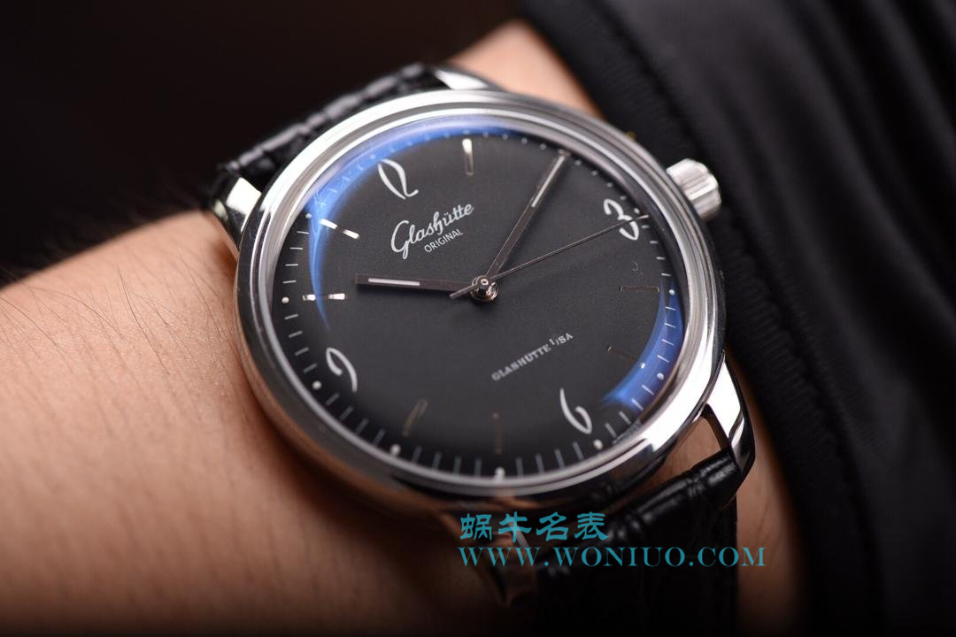 【YL Factory 出品】glashuette original原创20世纪复古系列1-39-52-04-02-04机械 wrist watch 《黑面》 / GLA021