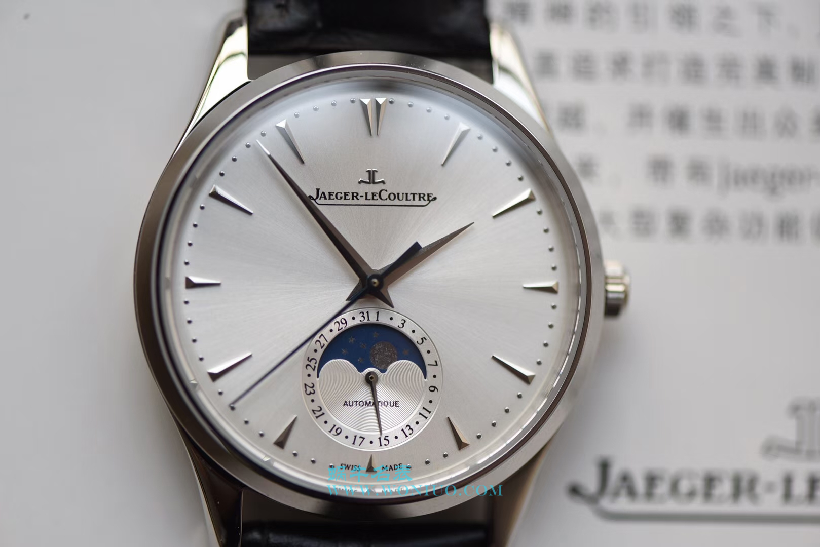 【VF一比一超A高仿手表V2版本】 Jaeger-LeCoultre 月相大师Q1368420 男士 wrist watch  / JJ038