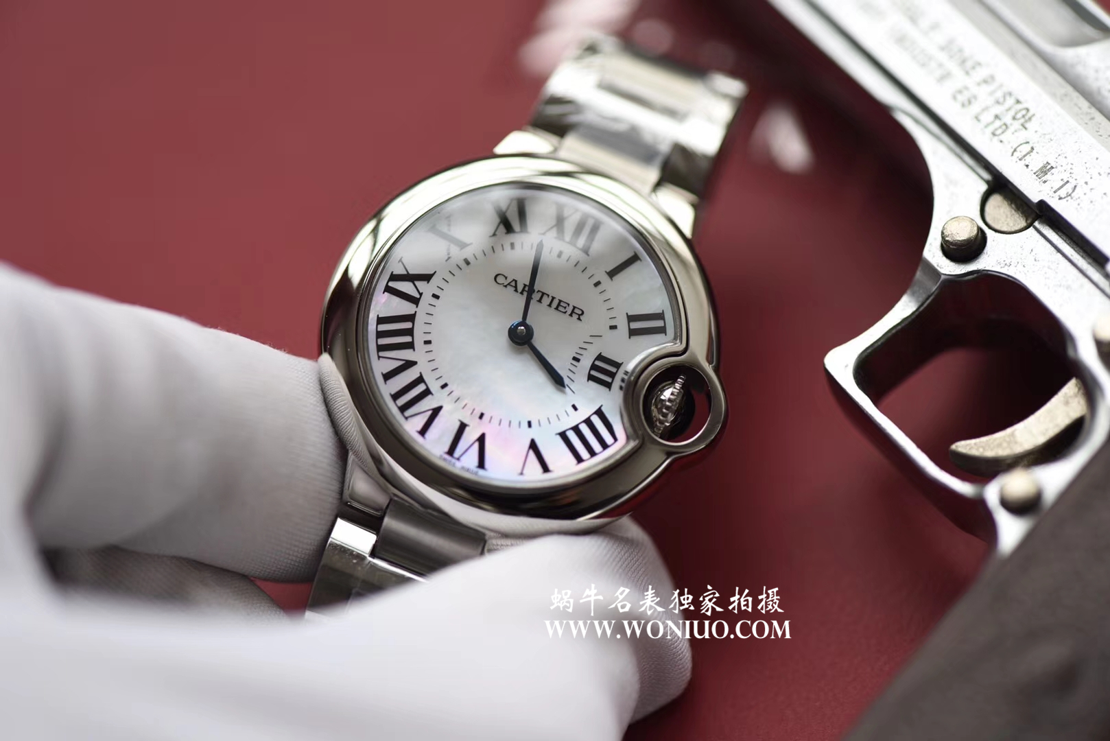 最高版本V6 Factory  Cartier  蓝气球33mm贝壳面石英款认准V6独家对版瑞士157 Movement  / K148
