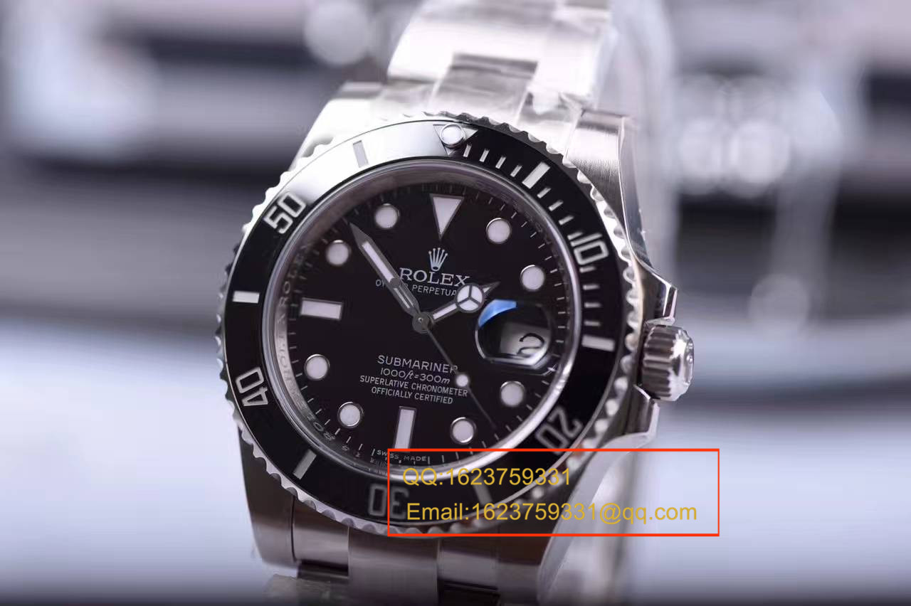 【独家视频测评N Factory V7版本】1:1超A高精仿手表 Rolex  Submariner 型系列116610LN-97200 《 Submariner 》  / R107