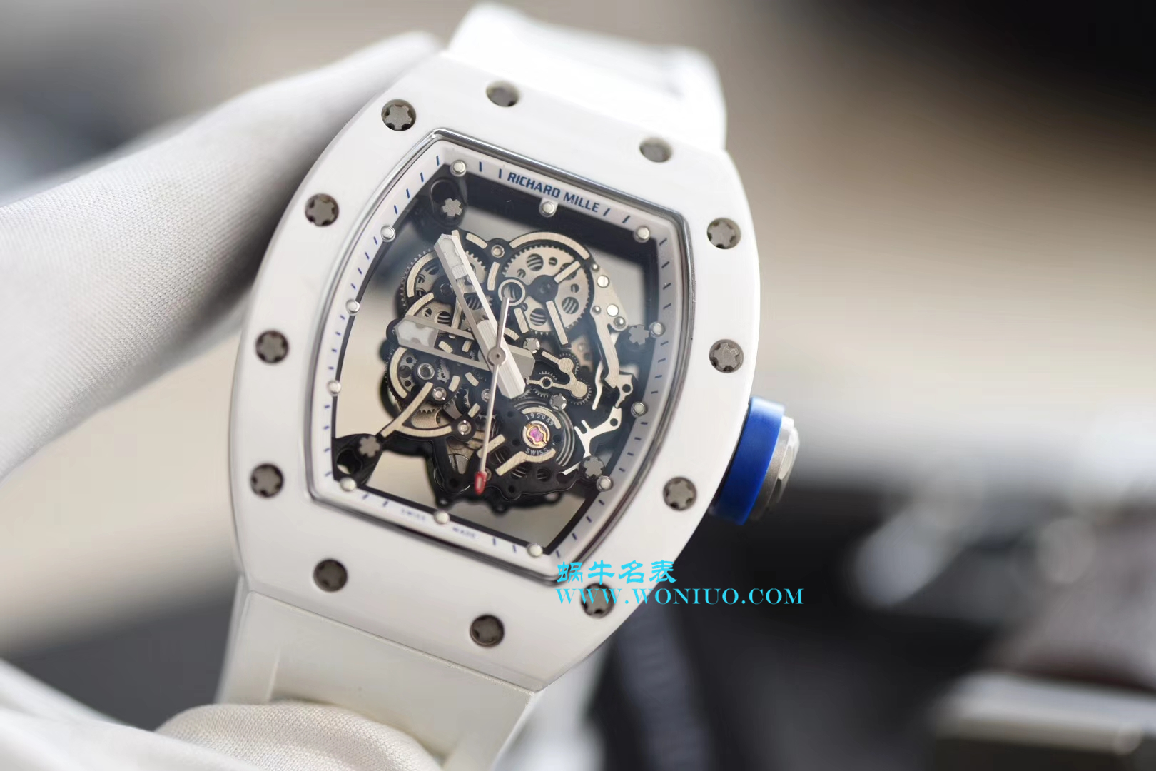 【KV一比一超A高仿手表】RICHARD MILLE RICHARD MILLE男士系列RM 055白 Composite 白色橡胶带新款 wrist watch  / RM 055D