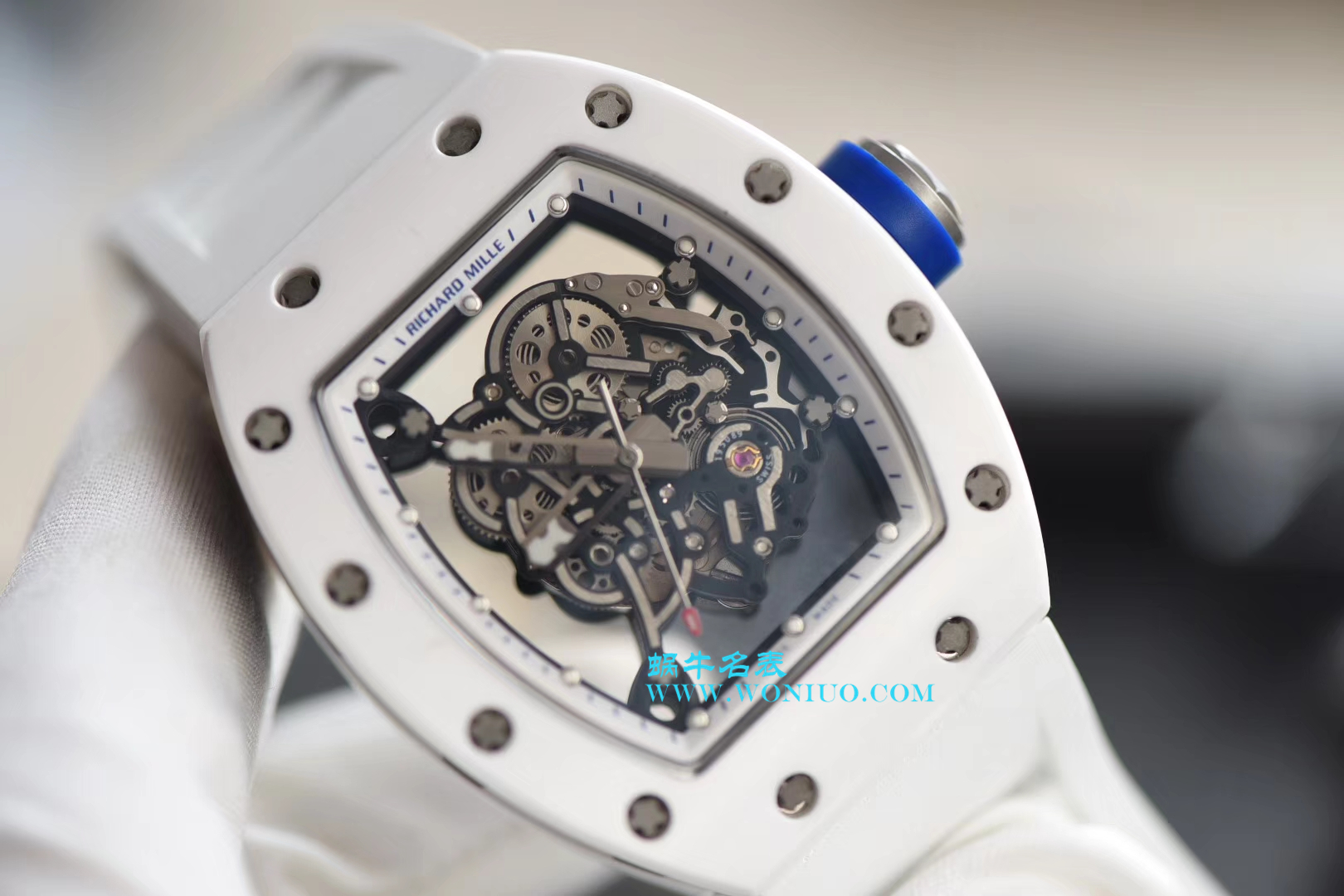 【KV一比一超A高仿手表】RICHARD MILLE RICHARD MILLE男士系列RM 055白 Composite 白色橡胶带新款 wrist watch  / RM 055D