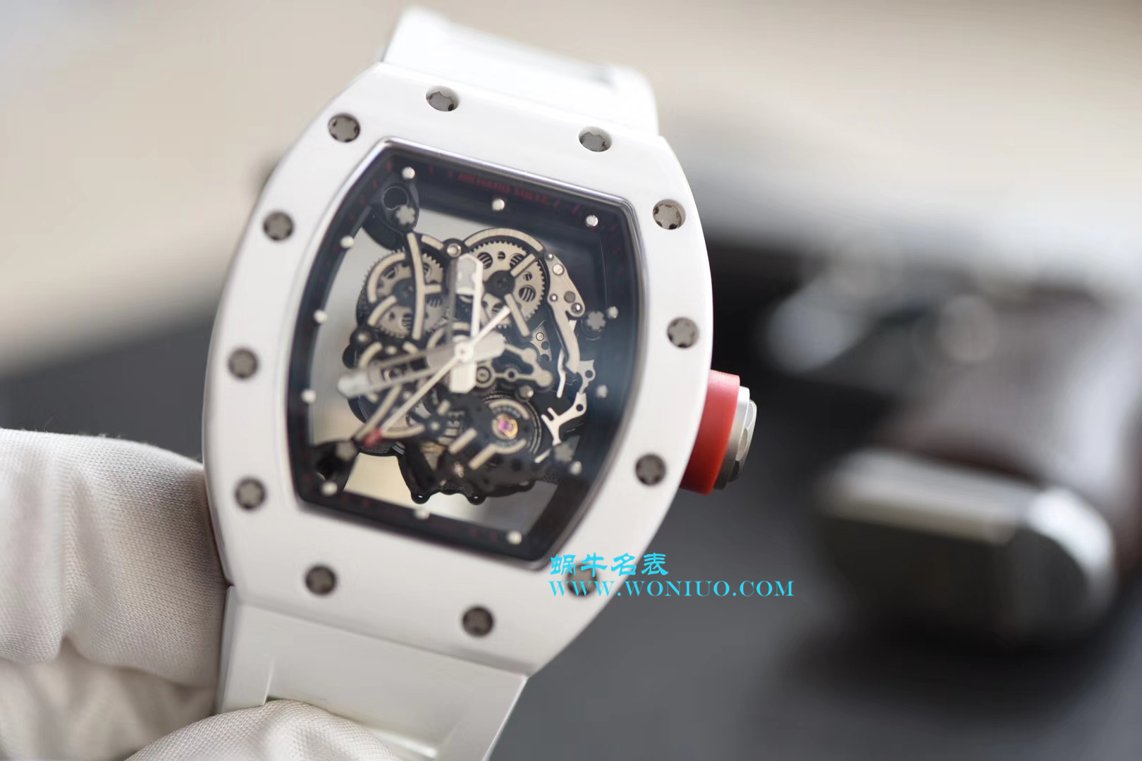 【KV一比一超A高仿手表】RICHARD MILLE RICHARD MILLE男士系列RM 055白 Composite 白色橡胶带新款 wrist watch  / RM 055D