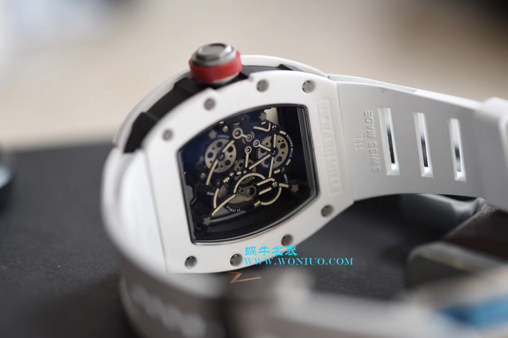 【KV一比一超A高仿手表】RICHARD MILLE RICHARD MILLE男士系列RM 055白 Composite 白色橡胶带新款 wrist watch  / RM 055D