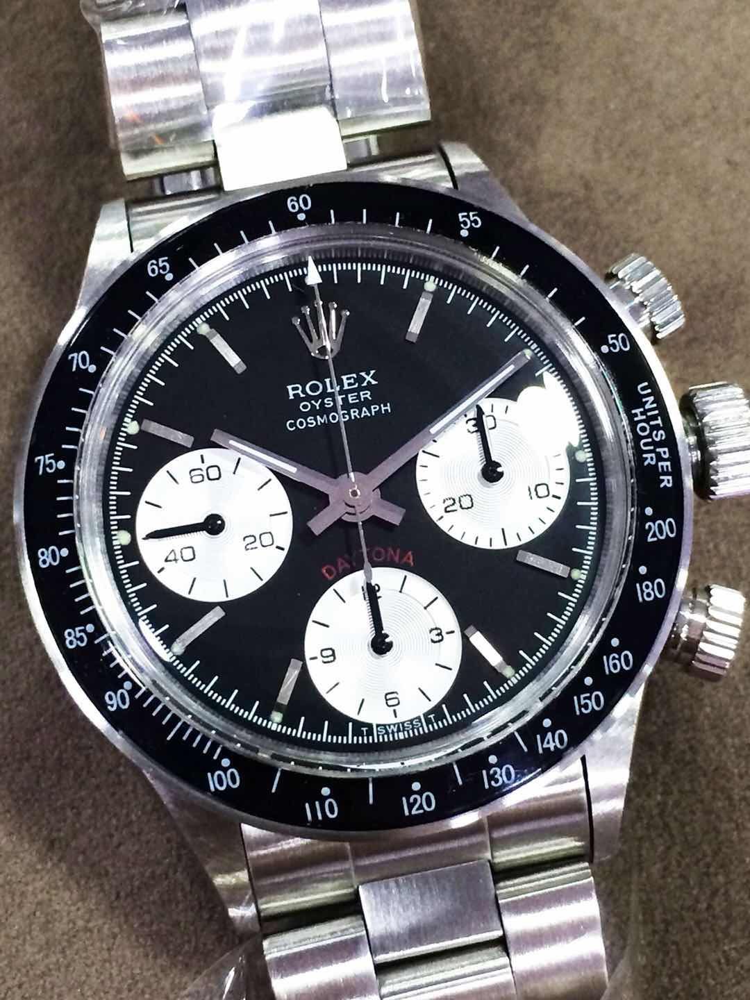 【独家视频测评一比一超A高仿手表】Rolex Paul Newman Daytona余文乐同款 Rolex 保罗.纽曼复古 Ditongna  / RAG148
