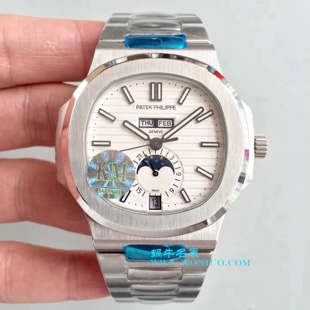 【KM1:1超A高仿复刻手表】 PATEK PHILIPPE 运动系列 Nautilus 月相5726/1A-010 wrist watch  / BD198