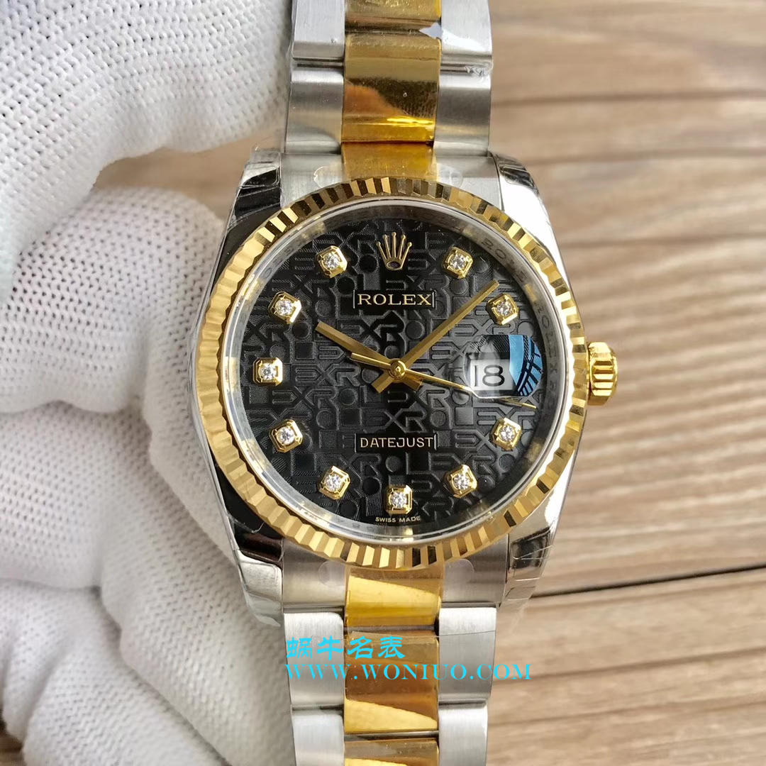 【DJ一比一超高仿手表】 Rolex 36  Datejust 系列116233、116203、116233黑盘镶钻蚝式 watchband   wrist watch  / R069