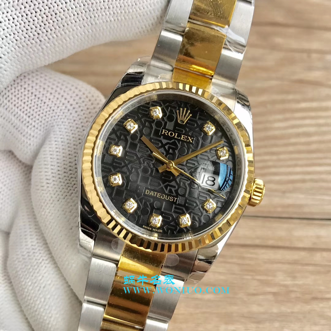 【DJ一比一超高仿手表】 Rolex 36  Datejust 系列116233、116203、116233黑盘镶钻蚝式 watchband   wrist watch  / R069