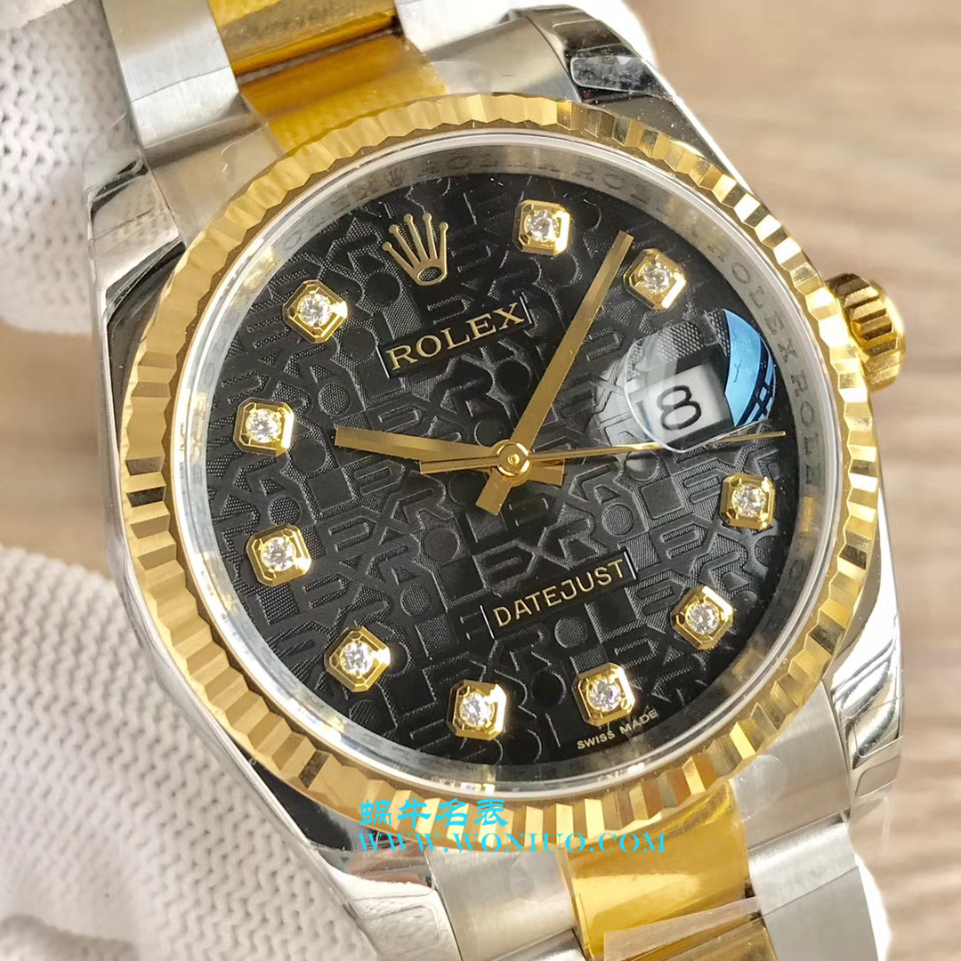 【DJ一比一超高仿手表】 Rolex 36  Datejust 系列116233、116203、116233黑盘镶钻蚝式 watchband   wrist watch  / R069