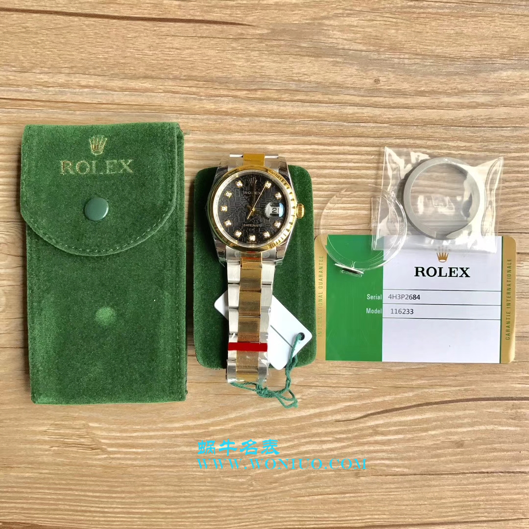 【DJ一比一超高仿手表】 Rolex 36  Datejust 系列116233、116203、116233黑盘镶钻蚝式 watchband   wrist watch  / R069