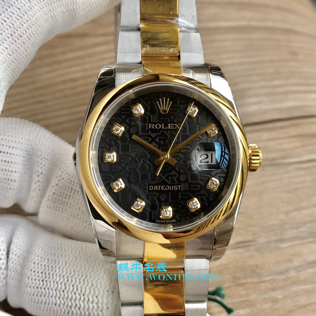 【DJ一比一超高仿手表】 Rolex 36  Datejust 系列116233、116203、116233黑盘镶钻蚝式 watchband   wrist watch  / R069
