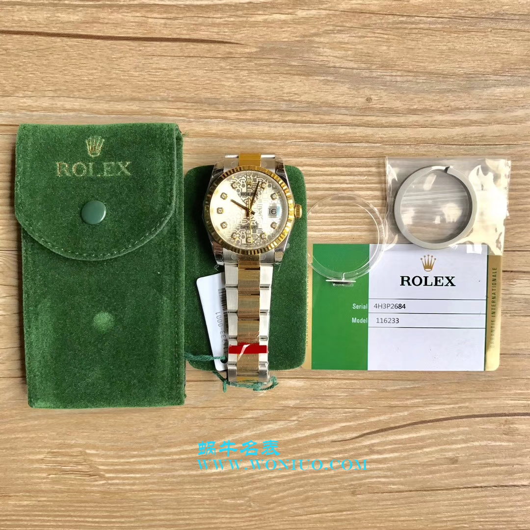 【DJ一比一超高仿手表】 Rolex 36  Datejust 系列116233、116203、116233黑盘镶钻蚝式 watchband   wrist watch  / R069