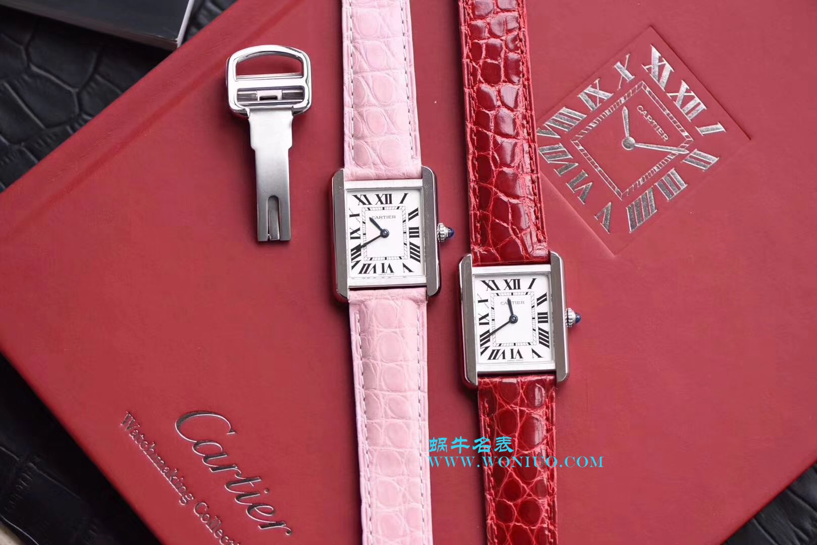 【独家视频测评K11 Factory 一比一超A高仿手表】 Cartier  坦克系列 W5200000 粉色女士石英 wrist watch  / KAD008