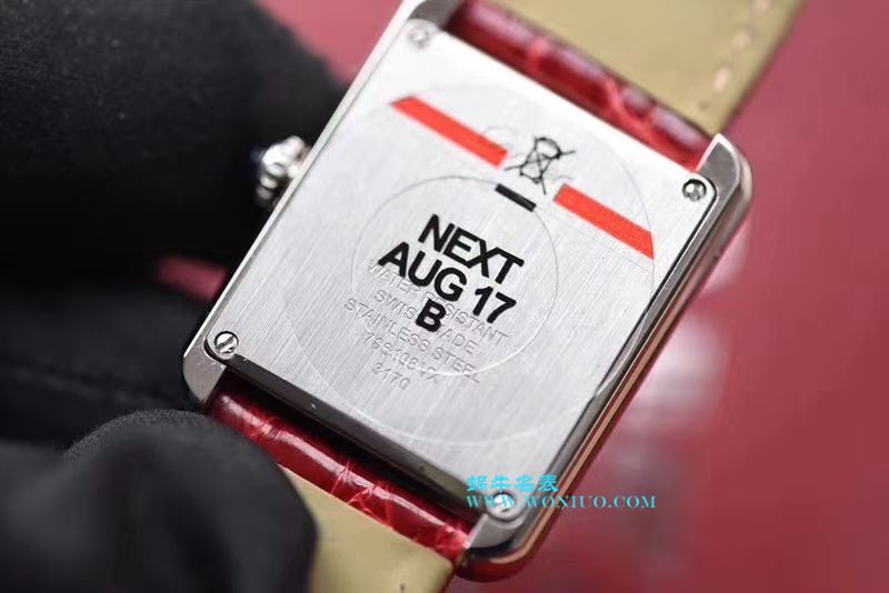 【独家视频测评K11 Factory 一比一超A高仿手表】 Cartier  坦克系列 W5200000 粉色女士石英 wrist watch  / KAD008