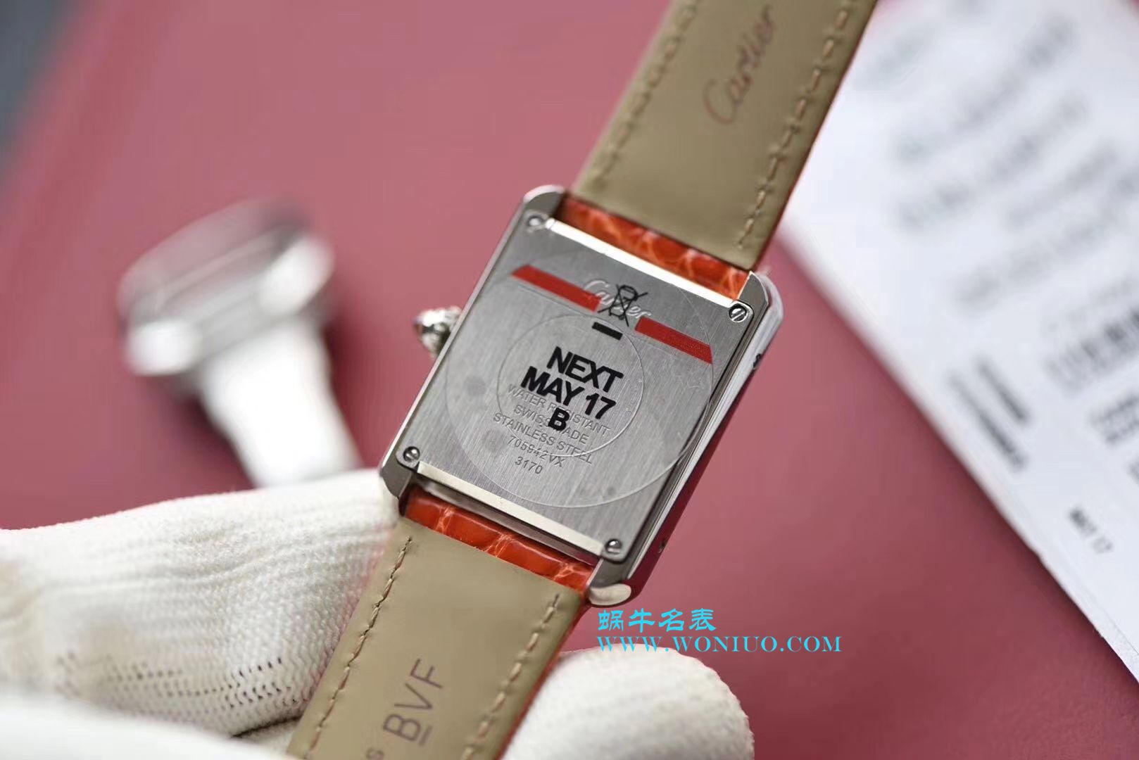【独家视频测评K11 Factory 一比一超A高仿手表】 Cartier  坦克系列 W5200000 粉色女士石英 wrist watch  / KAD008
