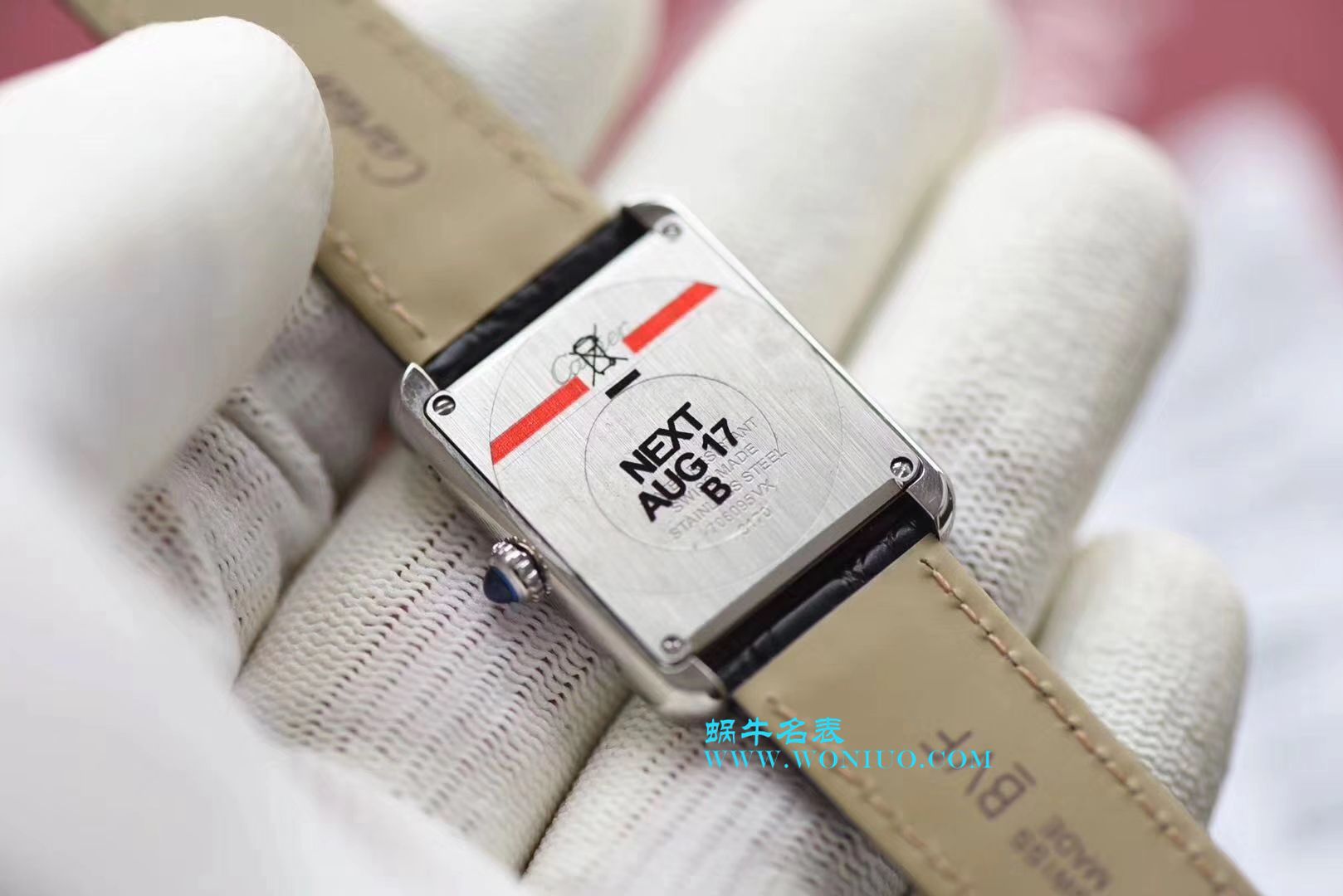 【独家视频测评K11 Factory 一比一超A高仿手表】 Cartier  坦克系列 W5200000 粉色女士石英 wrist watch  / KAD008