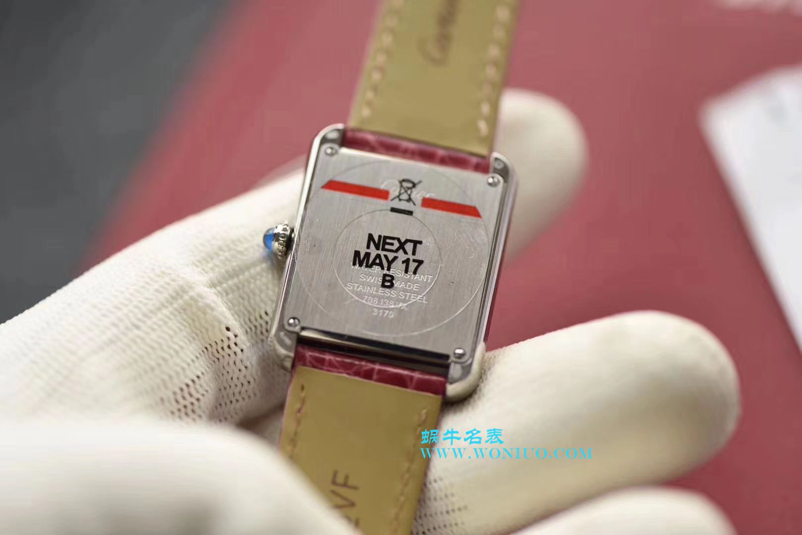 【独家视频测评K11 Factory 一比一超A高仿手表】 Cartier  坦克系列 W5200000 粉色女士石英 wrist watch  / KAD008
