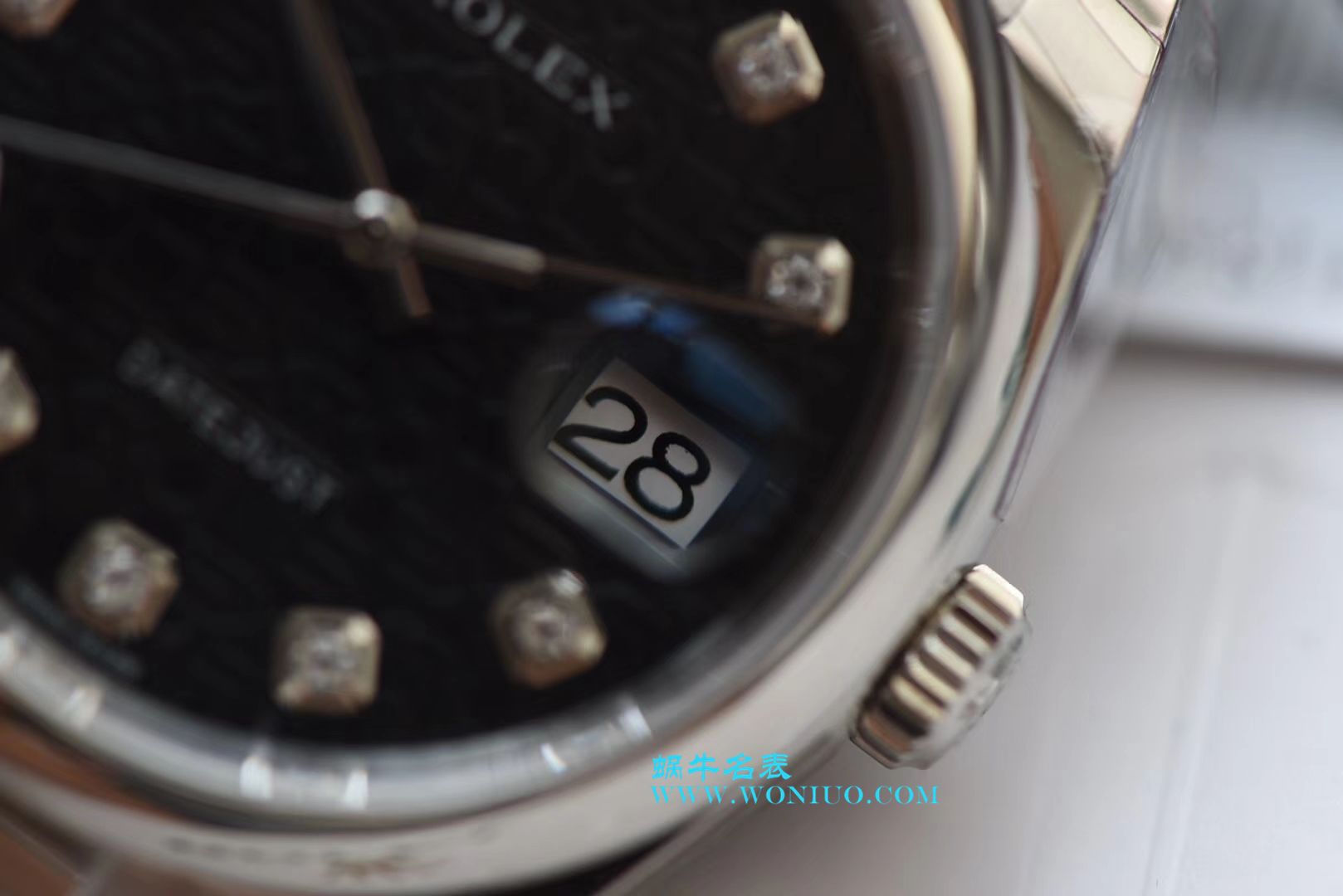 【DJ一比一超A高仿手表】 Rolex 36  Datejust 系列116234黑纪念花纹盘镶钻 wrist watch  / R211
