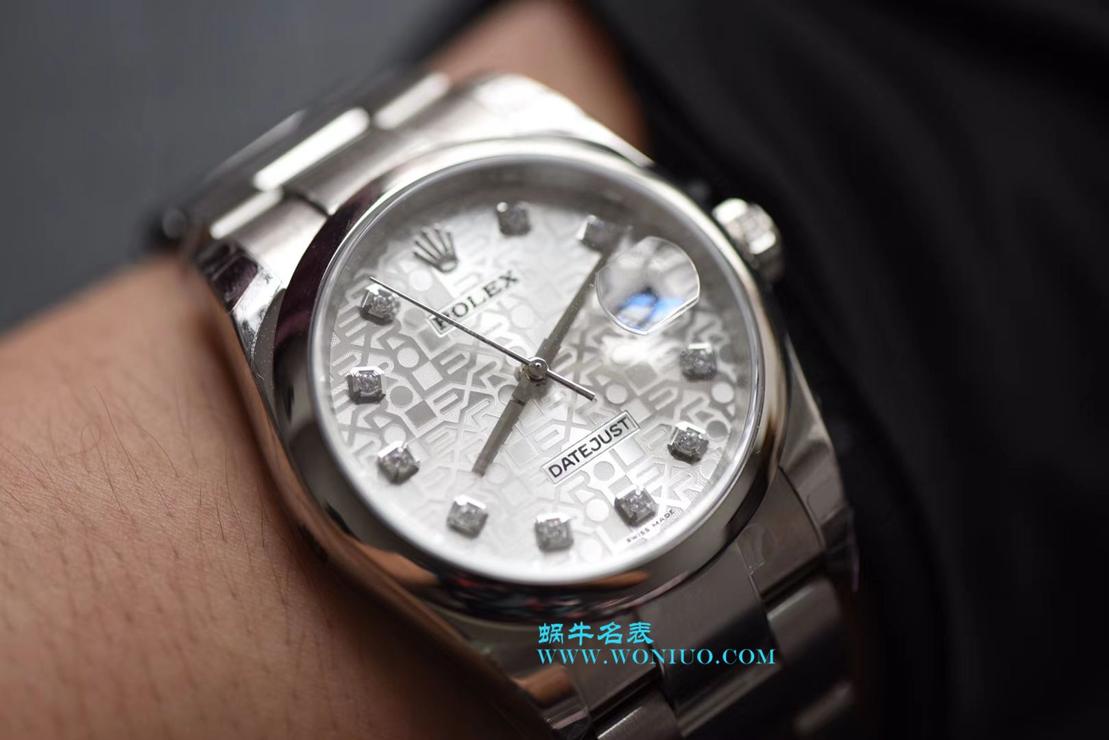 【DJ一比一超A高仿手表】 Rolex 36  Datejust 系列116234白纪念花纹盘镶钻 wrist watch  / R210