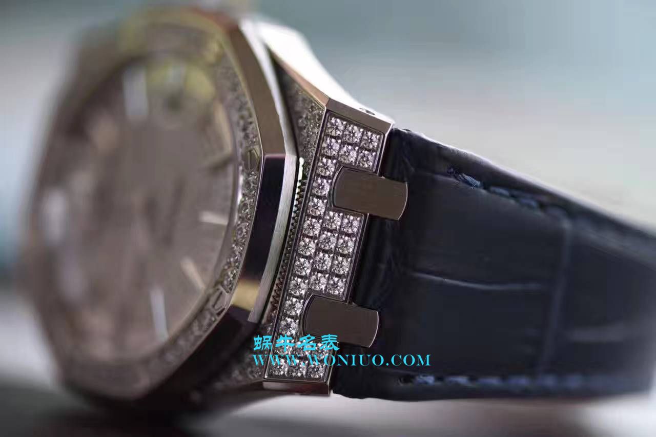 【 Video analysis JF Factory 1:1 top 复刻高仿手表】Audemars Piguet 满天星皇家橡树系列15452BC.ZZ.D019CR.01，15402OR.ZZ.D003CR.01男女通用满钻 wrist watch  / AP108
