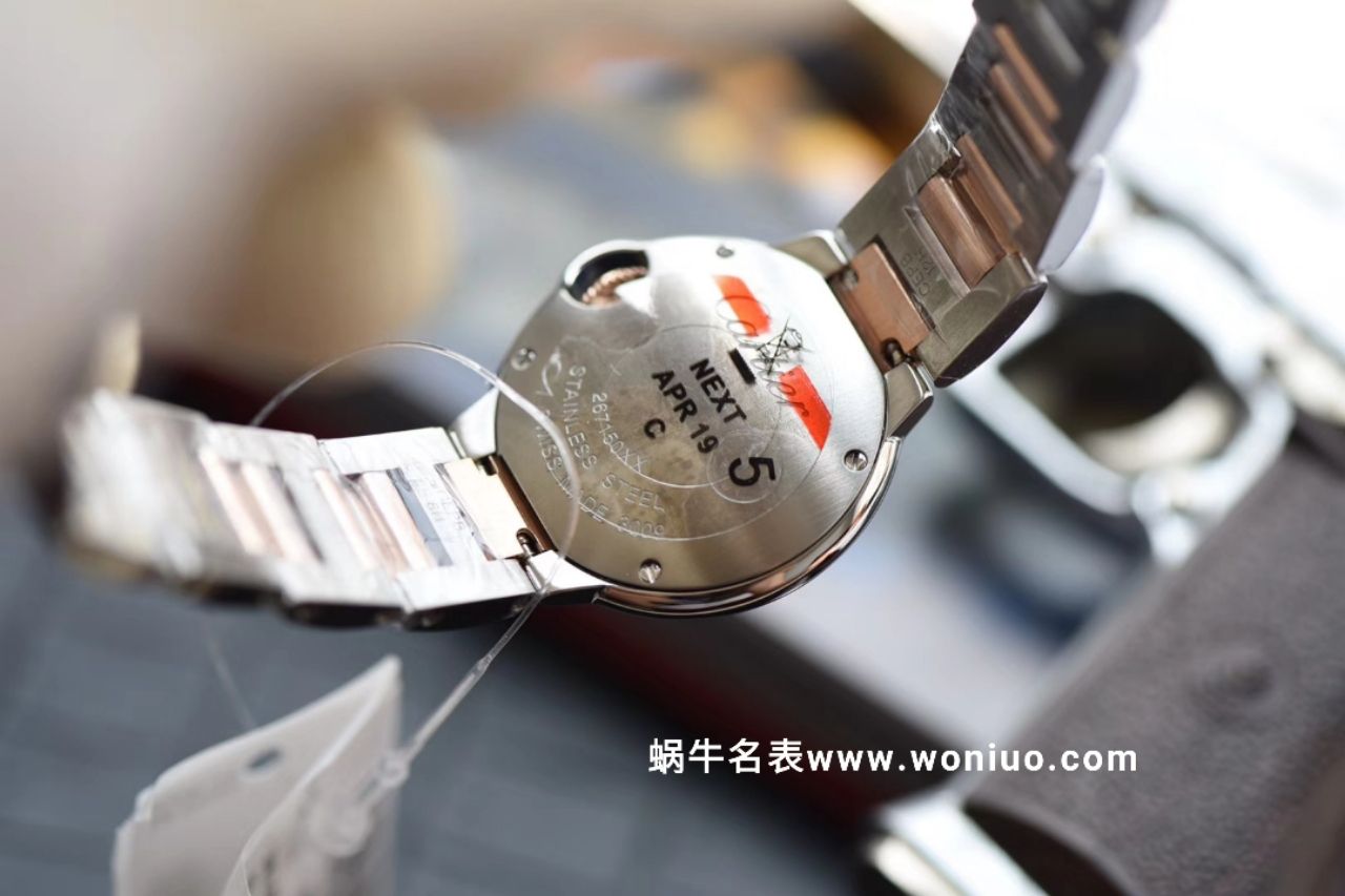 V6 Factory  Cartier  新品蓝气球 28mm间玫瑰金 天然贝母表面 女士石英 wrist watch  / K152