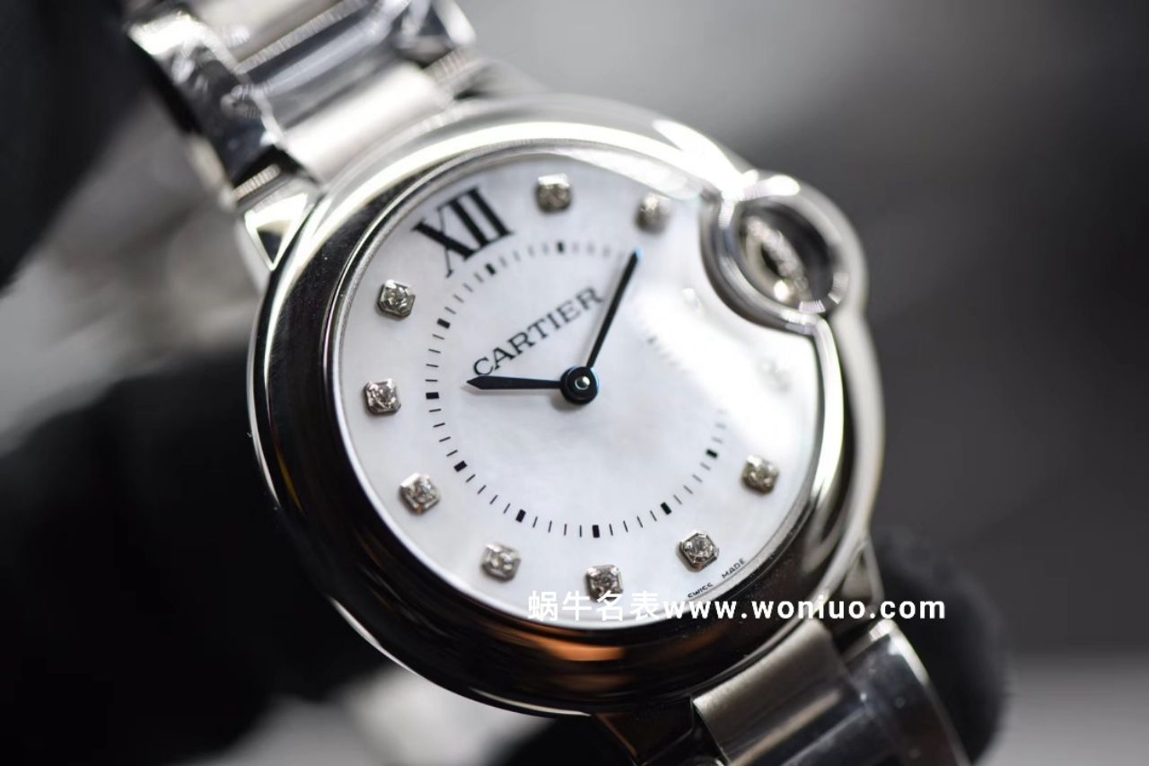 V6出品蓝气球新品～33mm贝母钻丁面石英 Movement 女士 wrist watch  / K156