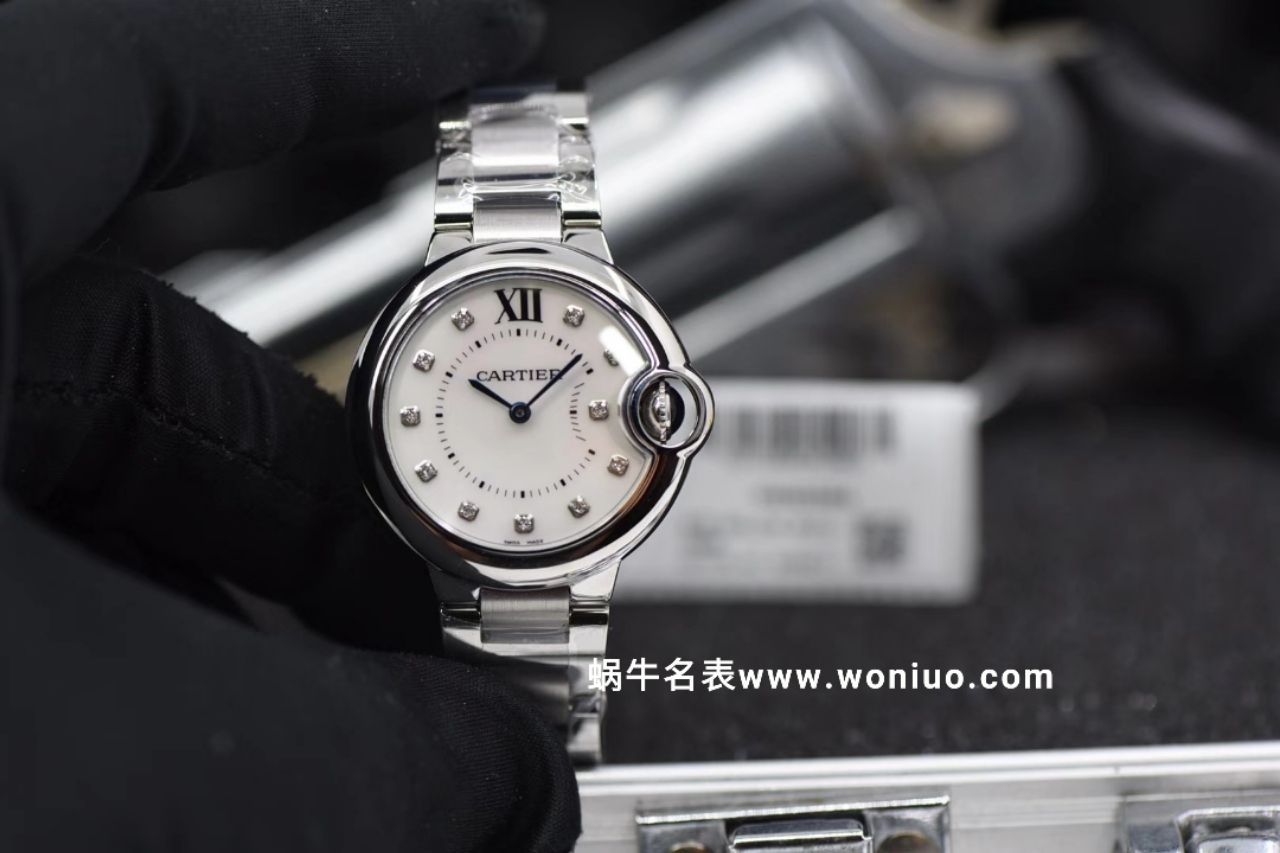 V6出品蓝气球新品～33mm贝母钻丁面石英 Movement 女士 wrist watch  / K156