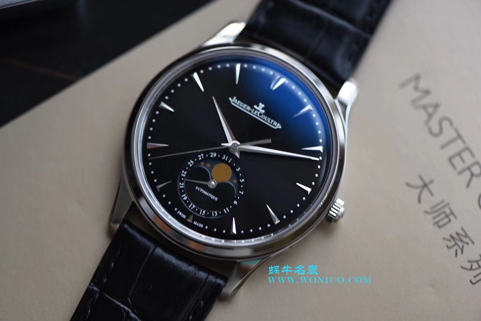 ZF【厚积“薄”发 年度大作】 ZF新品， top 复刻高仿 Jaeger-LeCoultre 月相大师系列1368470《黑面》、Q1368420《白面》 wrist watch  / JJ122