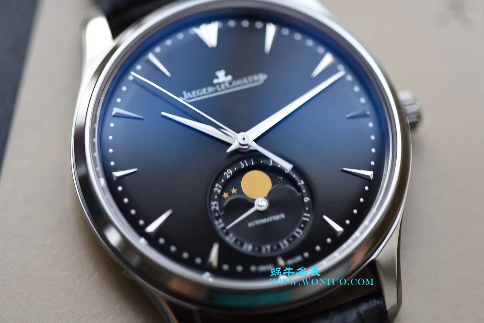 ZF【厚积“薄”发 年度大作】 ZF新品， top 复刻高仿 Jaeger-LeCoultre 月相大师系列1368470《黑面》、Q1368420《白面》 wrist watch  / JJ122