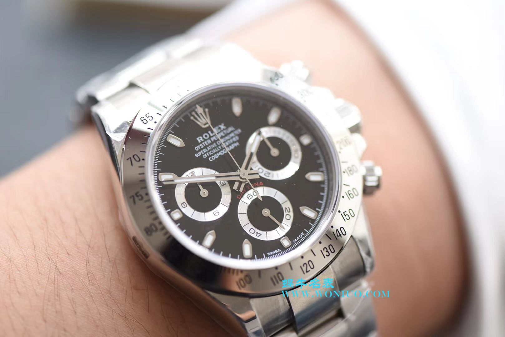 【N Factory 最新神作～原装结构4130 Ditongna 】 Rolex  Cosmograph Daytona  Ditongna  Best 复刻高仿手表116520-78590 黑盘 wrist watch (黑钢迪) / R216