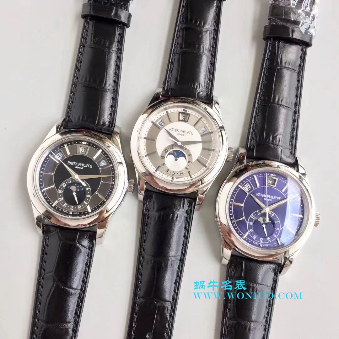 【KM一比一超A高仿手表】 PATEK PHILIPPE 复杂功能计时系列5205G-001、5205G-010、5205G-013 白金 wrist watch  / BD226