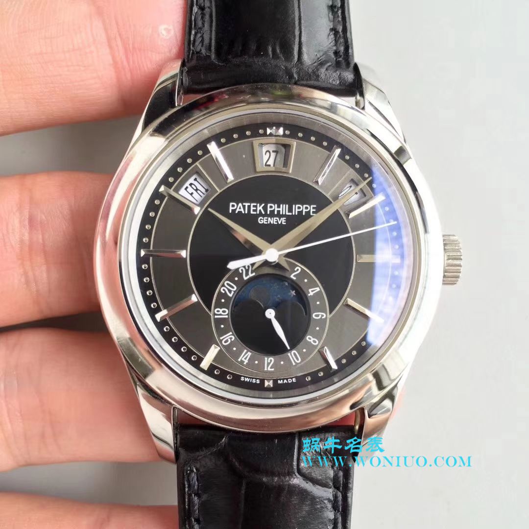 【KM一比一超A高仿手表】 PATEK PHILIPPE 复杂功能计时系列5205G-001、5205G-010、5205G-013 白金 wrist watch  / BD226