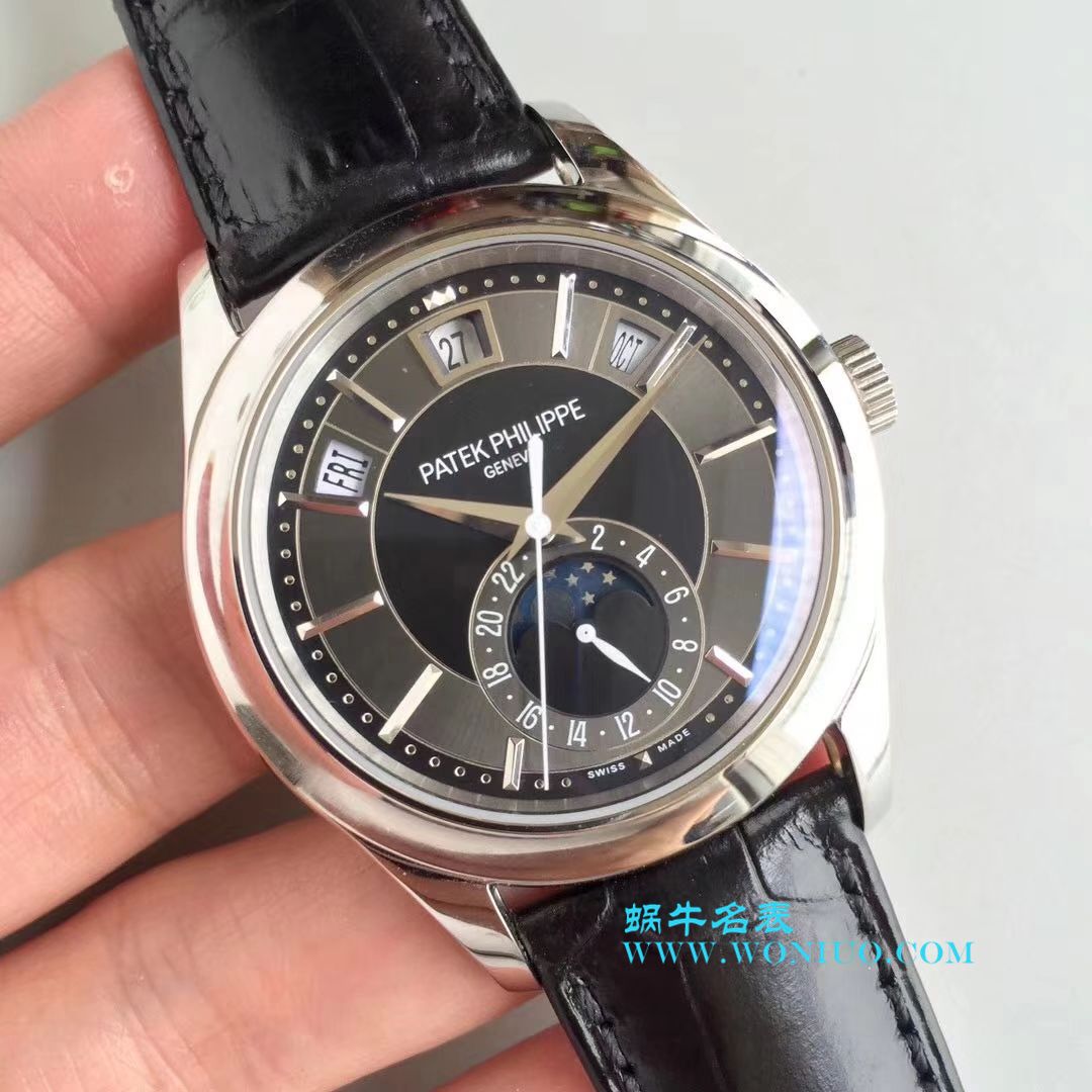 【KM一比一超A高仿手表】 PATEK PHILIPPE 复杂功能计时系列5205G-001、5205G-010、5205G-013 白金 wrist watch  / BD226