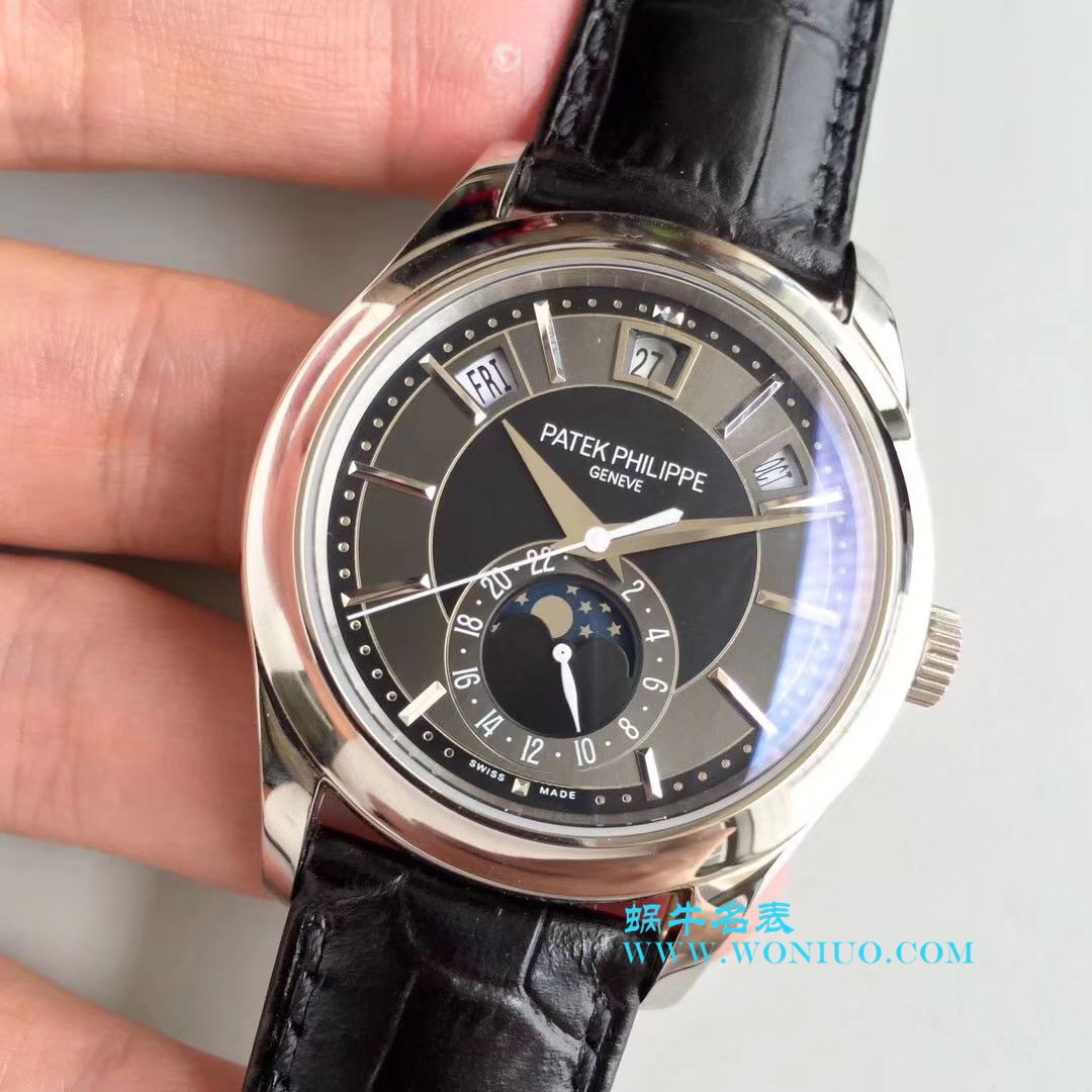 【KM一比一超A高仿手表】 PATEK PHILIPPE 复杂功能计时系列5205G-001、5205G-010、5205G-013 白金 wrist watch  / BD226