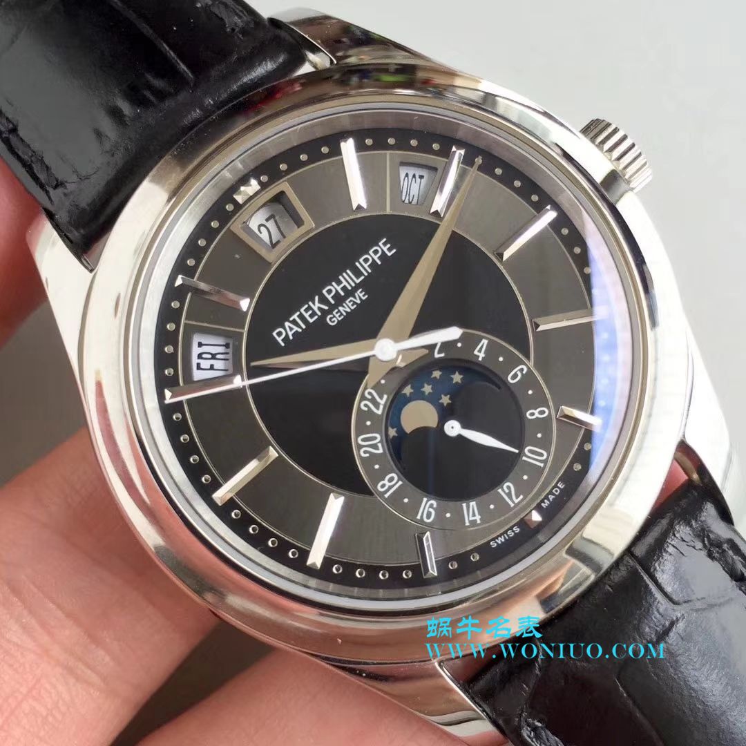 【KM一比一超A高仿手表】 PATEK PHILIPPE 复杂功能计时系列5205G-001、5205G-010、5205G-013 白金 wrist watch  / BD226