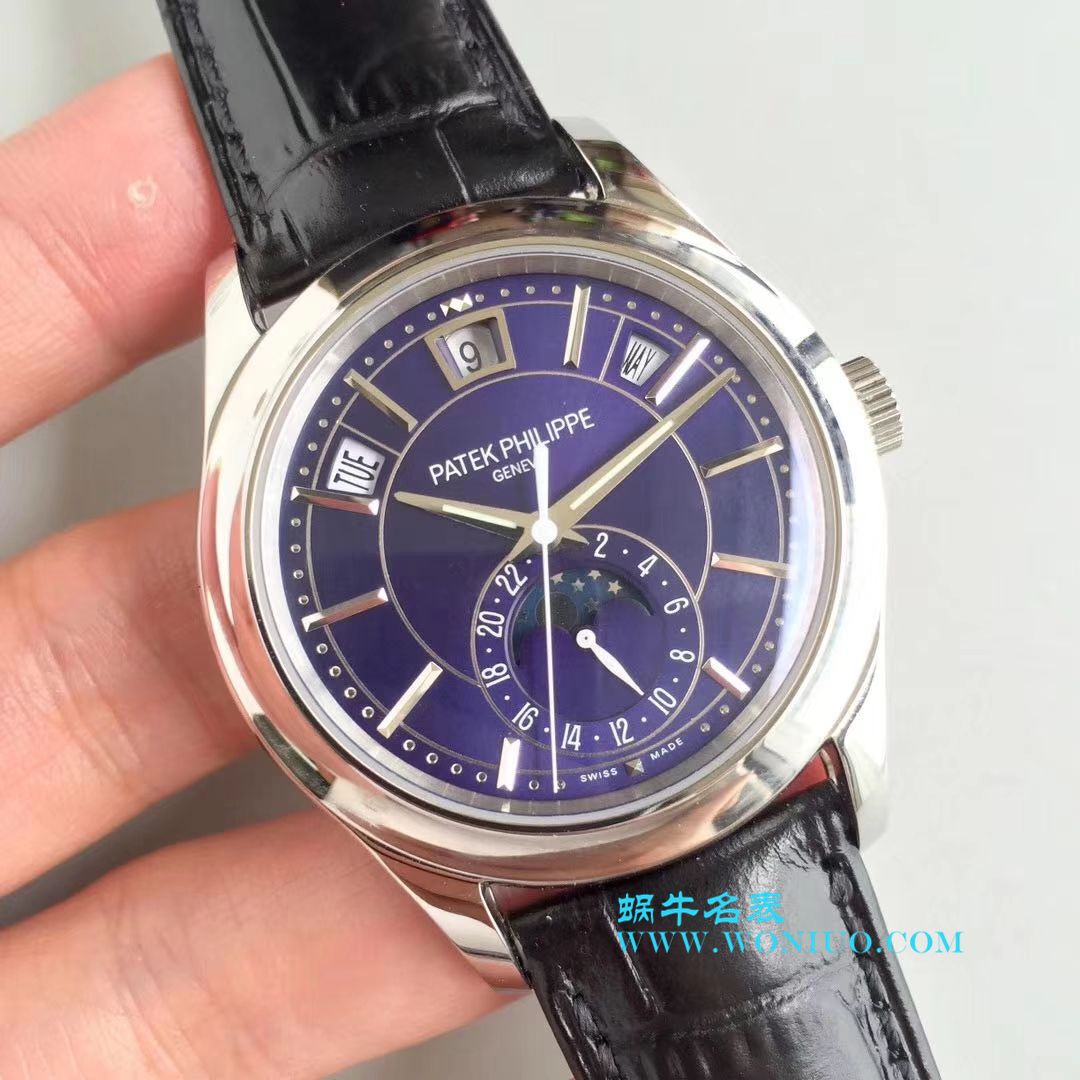 【KM一比一超A高仿手表】 PATEK PHILIPPE 复杂功能计时系列5205G-001、5205G-010、5205G-013 白金 wrist watch  / BD226