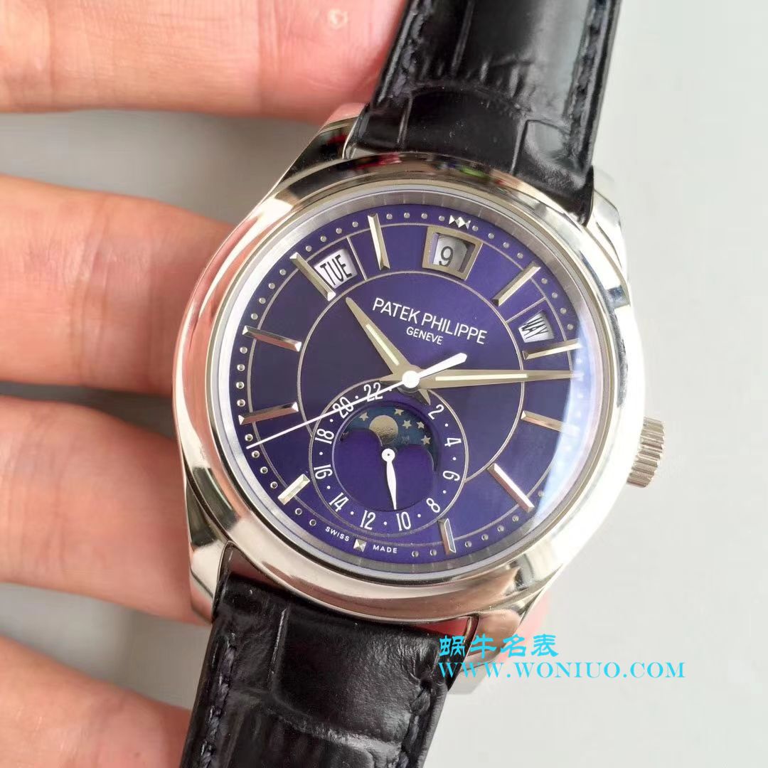【KM一比一超A高仿手表】 PATEK PHILIPPE 复杂功能计时系列5205G-001、5205G-010、5205G-013 白金 wrist watch  / BD226