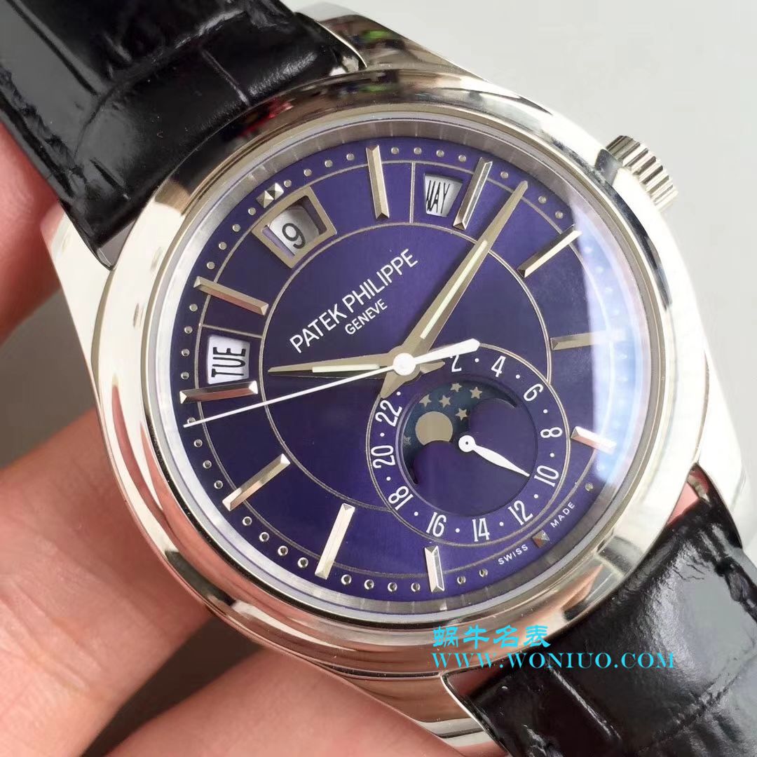 【KM一比一超A高仿手表】 PATEK PHILIPPE 复杂功能计时系列5205G-001、5205G-010、5205G-013 白金 wrist watch  / BD226