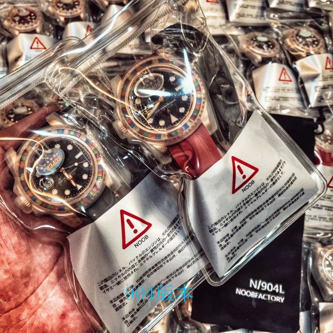 【NOOB Factory 一比一超A高仿手表】 Rolex  Yacht-Master 系列116695SATS“糖豆”圈彩虹游艇 Rolex 游艇 wrist watch  / R192