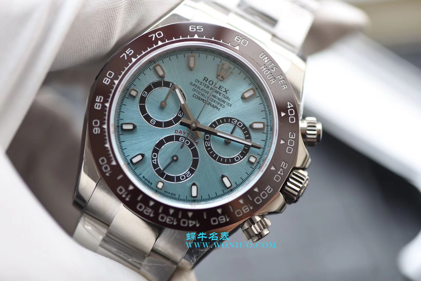【N Factory 一比一超A高仿手表】 Rolex  Cosmograph Daytona  Ditongna 系列116506-78596冰蓝盘棕色计时外圈 wrist watch  / R236