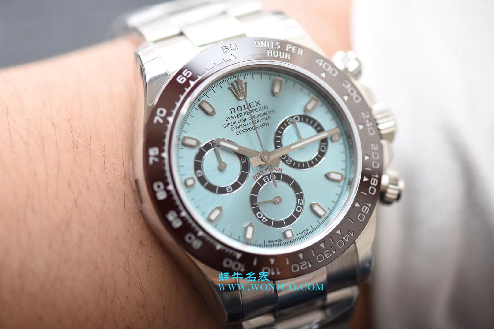 【N Factory 一比一超A高仿手表】 Rolex  Cosmograph Daytona  Ditongna 系列116506-78596冰蓝盘棕色计时外圈 wrist watch  / R236