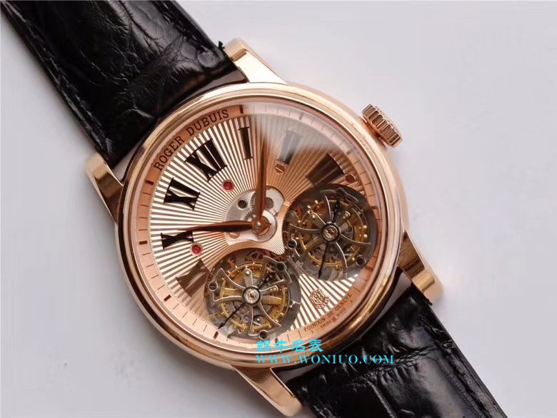 Roger Dubuis致敬系列真双 Tourbillon  行业唯一一款搭载双飞轮的 top 复刻高仿 wrist watch  / LJ022
