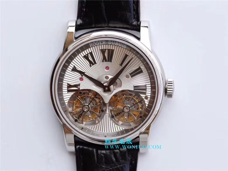 Roger Dubuis致敬系列真双 Tourbillon  行业唯一一款搭载双飞轮的 top 复刻高仿 wrist watch  / LJ022